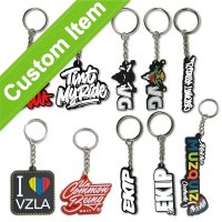 Custom Soft Plastic Pvc Key Holder Chain Personalised Logo Fashion Keychains